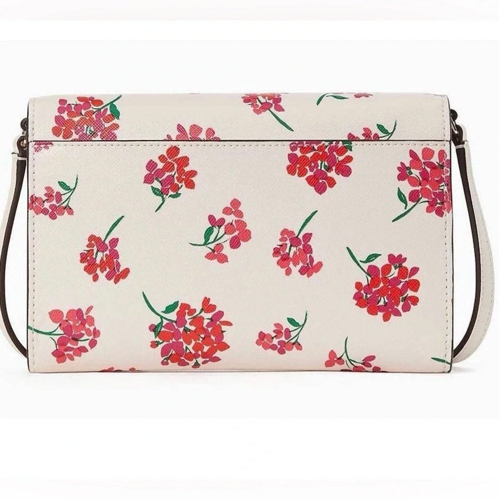 Kate Spade Perry White Leather Floral Crossbody Bag - EUC - Retails $239